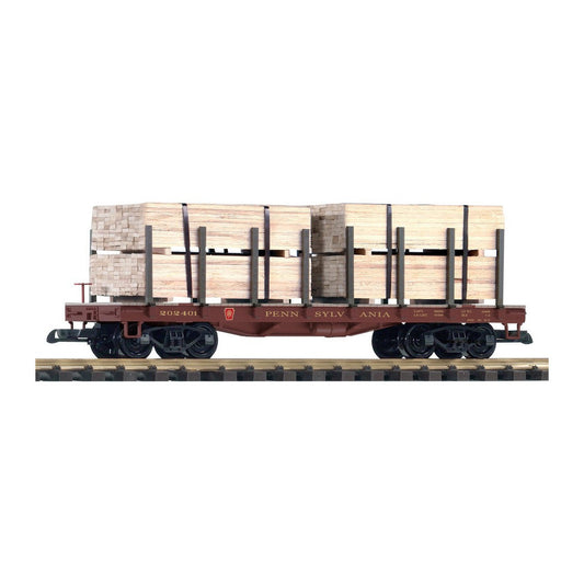piko 38799 g scale prr flatcar with lumber load