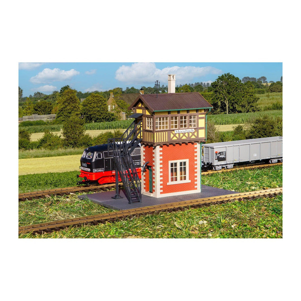 piko 65001 g scale moosbach switch tower kit