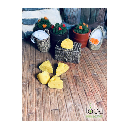 toba miniatures 1101 1 12 scale swiss cheese pieces 5