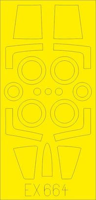 Eduard EX664 1/48 Mask F-104G for Kinetic Canopy Mask Set