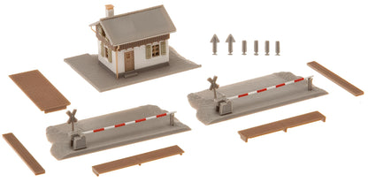 Faller 282730 Z Scale Level Crossing w/ Gatekeeper's Lodge Kit
