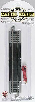 Bachmann 44510 HO Scale E-Z Track Straight Track Nickel Silver Gray