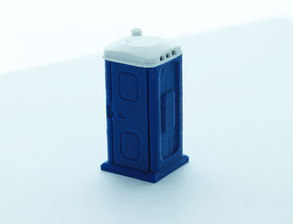 3D To Scale 64-141-BL 1/64 Porta-Potty, Blue and White
