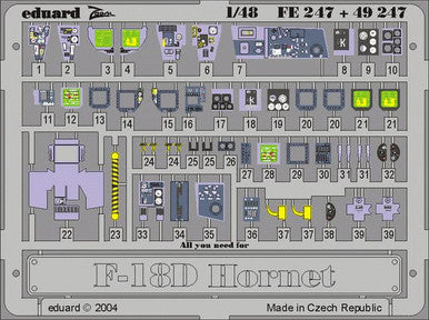 Eduard FE247 1/48 F-18D Hornet Photo Etch for Hasegawa