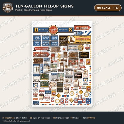 Alpine Railworks 30919HO HO Scale Roadside Signs - Cowboy Hat