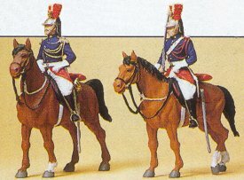 Preiser 10435 HO Scale Police Mounted On Horseback Republican Guards