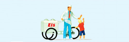 Preiser 28126 HO Scale Ice Cream Man & Child Figures