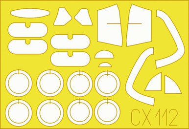 Eduard CX112 1/72 Mask Me 163B Komet for Academy Canopy Mask Set