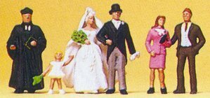 Preiser 10057 HO Scale Wedding Participants Protestant