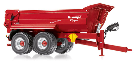 Wiking 077854 1/32 Scale Krampe - Tandem-Halbrund Mulde Halfpipe Hp 20 Dump