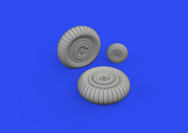 Eduard 648821 1/48 Brassin Yak-9D Wheels for Zvezda