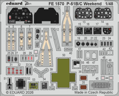Eduard FE1570 1/48 P-51B/C Weekend Zoom Set for EDUARD
