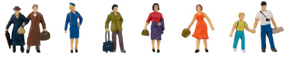 Faller 151616 HO Scale Waiting Passengers Figure Set, 8 Figures