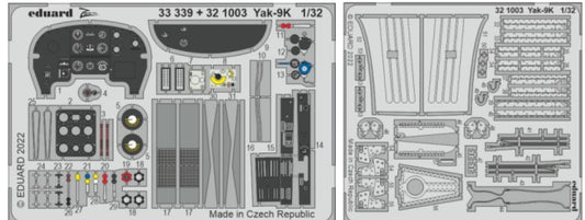 Eduard 321003 1/32 Aircraft- Yak9K for ICM (Painted)