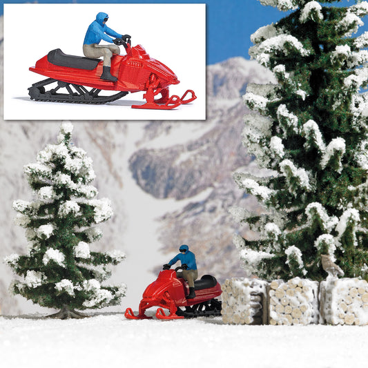 Busch 7818 HO Scale Snowmobile with Figure Action Set