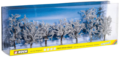 Noch 25075 HO/TT/N/Z Scale Snow-Covered Deciduous Trees, 7-Pack