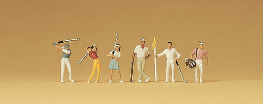 Preiser 79072 N Scale Golfers Figure Set pkg(6)