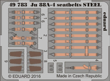 Eduard 49783 1/48 Seatbelts JU88A-4 Steel for ICM (Pre-Painted)
