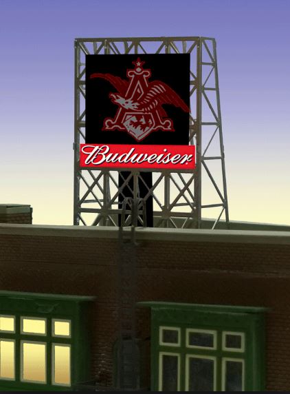 Miller Engineering 339015 N/Z Scale Budweiser Eagle Billboard