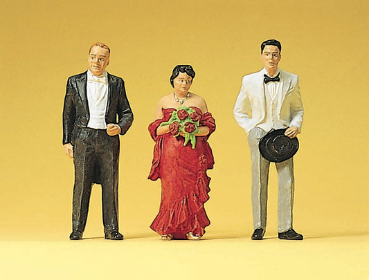 Preiser 45042 G Scale Bride's Parents & Best Man Figure Set