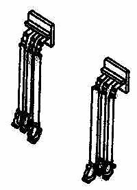 Details West MU-294 HO Scale MU Hoses 3-Cluster 36" -- Pre-1980