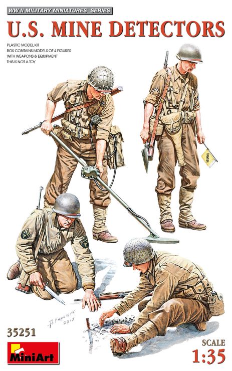 Miniart Models 35251 1/35 WWII US Mine Detectors Engineers (4)