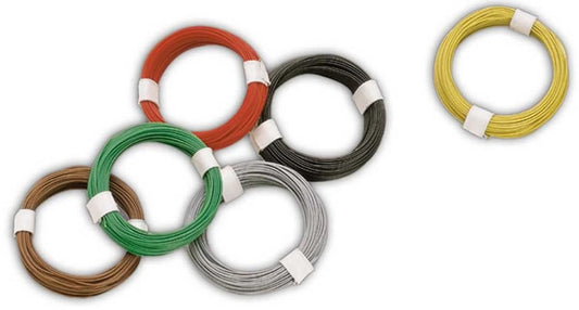 Busch 5791 All Scale Micro Wire/Cable, Yellow 0.25mm 10m