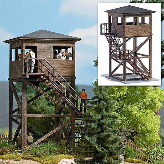 Busch 1585 HO Scale Wildlife Park Observation Tower Wood Kit