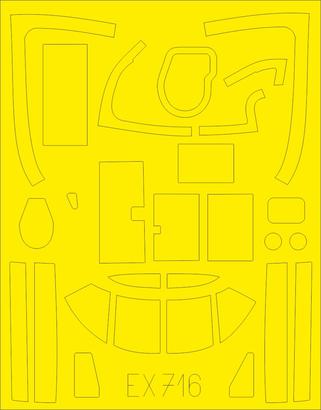 Eduard EX716 1/48 Mask Aircraft- B26C Invader for ICM