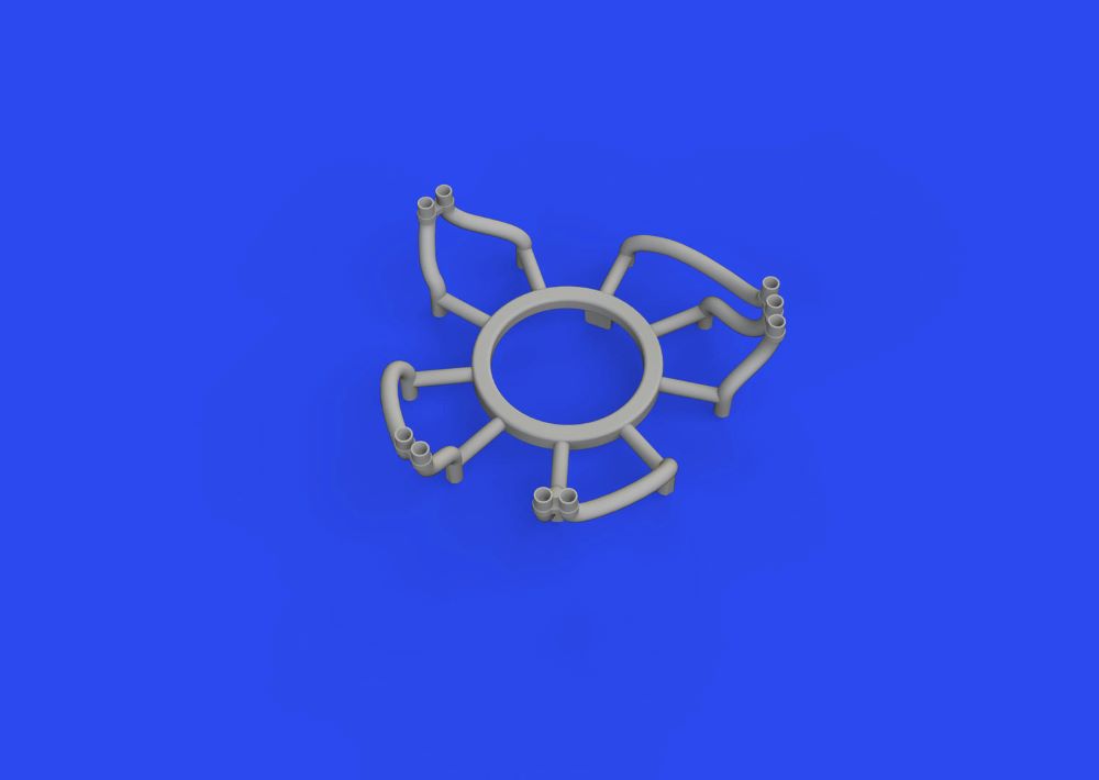 Eduard 648901 1/48 Aircraft- FM2 Exhausts for EDU (Resin)