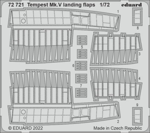Eduard 72721 1/72 Aircraft- Tempest Mk V Landing Flaps for ARX