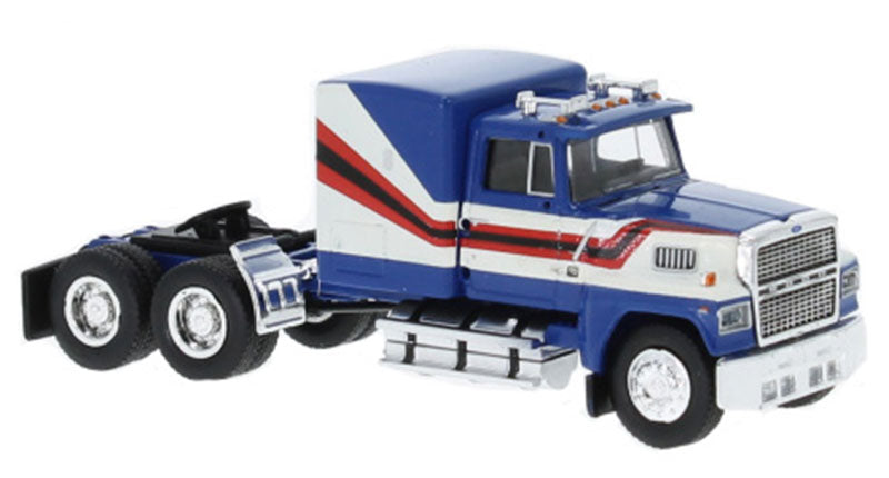 Brekina 85877 1/87 1978 Ford LTL 9000 Blue Diecast Truck