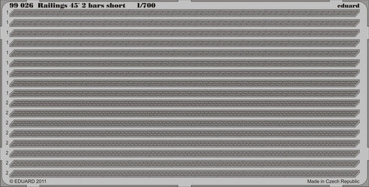 Eduard 99026 1/700 Ship- Railings 45' 2 Chain Bars Short