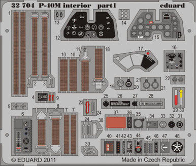 Eduard 32704 1/32 P-40M Interior for Hasegawa (Pre-Painted Self