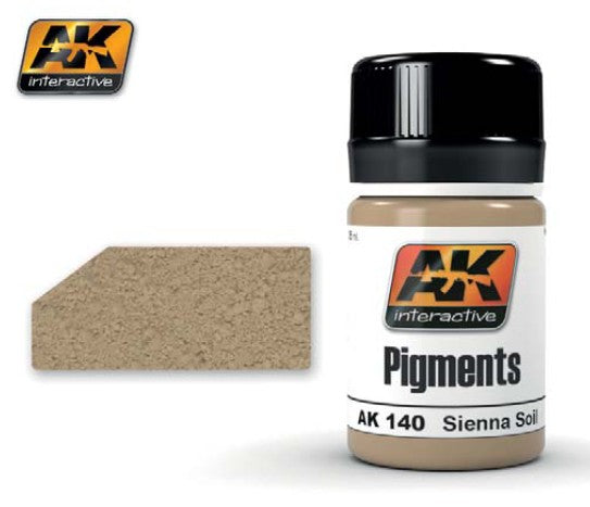 AK Interactive 140 Sienna Soil Dry Pigment 35ml Bottle