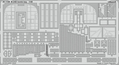 Eduard 481159 1/48 B-24D Bomb Bay Photo Etched Set for HOBBY BOSS Kit