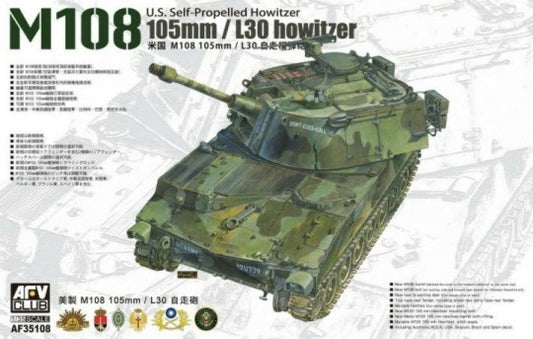 AFV Club 35108 1/35 US M108 105mm/L30 Self-Propelled Howitzer