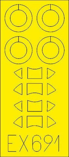 Eduard EX691 1/48 Mask Tiger Moth for AIR Canopy Mask Set