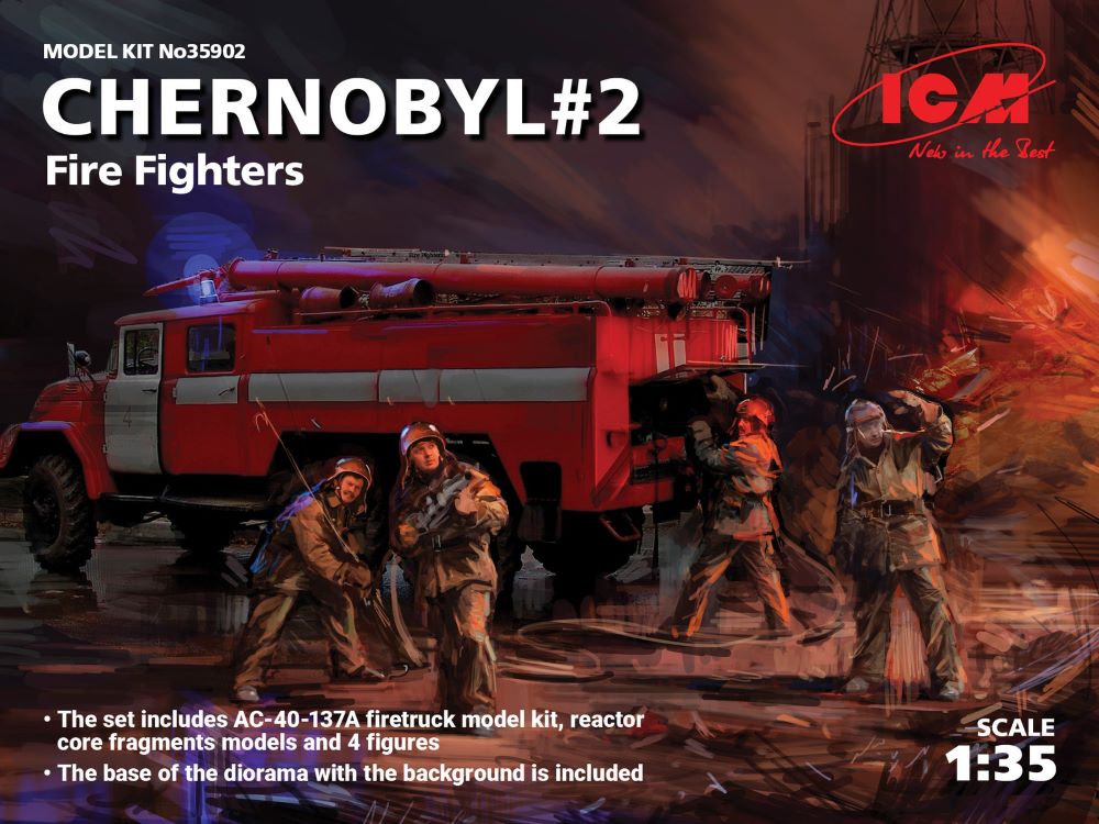 ICM Models 35902 1/35 Chernobyl #2: Fire Fighter Diorama Set