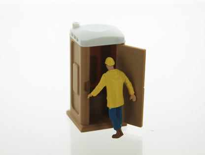 3D To Scale 50-141-BN 1/50 Porta-Potty, Natural Brown