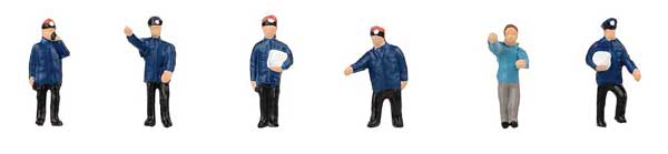 Faller 155615 N Scale Railway Depot Workers -- pkg(6)
