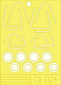 Eduard CX024 1/72 Mask F-18C for Hasegawa Canopy Mask Set