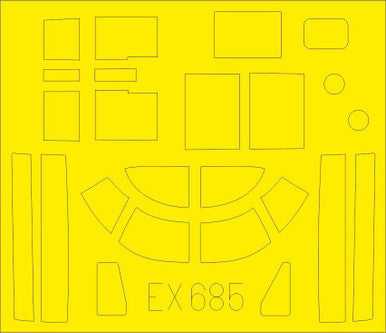 Eduard EX685 1/48 Mask A-26B for ICM Canopy Mask Set