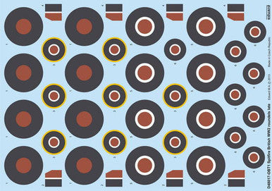 Eduard D48017 1/48 Decal Spitfire British WWII Roundels Late