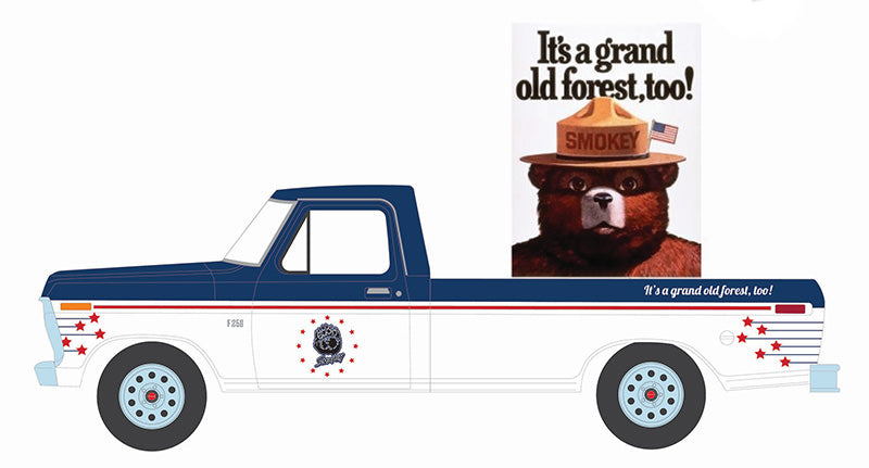 Greenlight 38070-D 1/64 Scale 1976 Ford F-250 It'S A Grand Old Forest