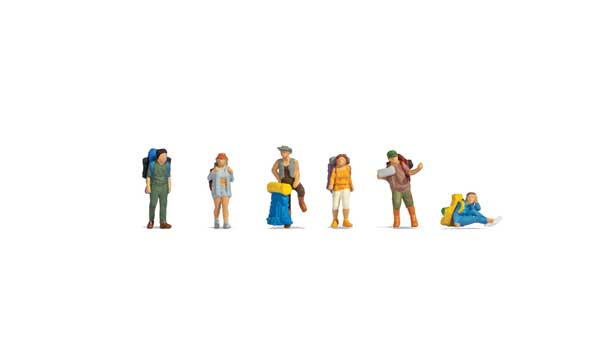 Noch 15247 HO Scale Backpackers and Hitchhikers -- pkg(6)