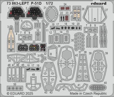 Eduard 73863 1/72 P-51D Photo Etched Set for ARMA HOBBY