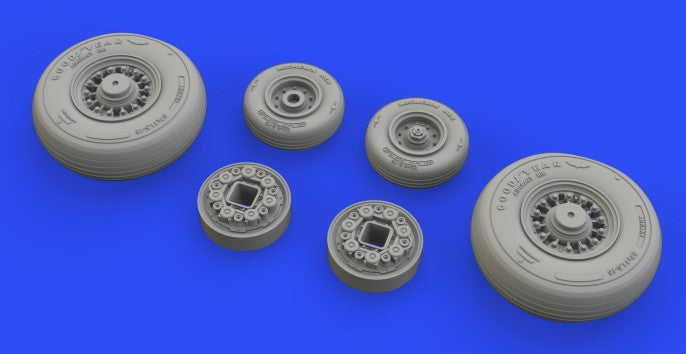 Eduard 648530 1/48 Aircraft- F14D Wheels for AGK (Mask & Resin)