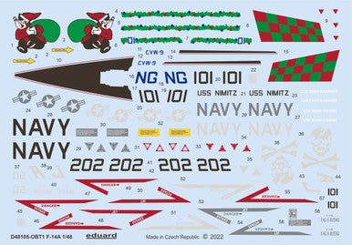 Eduard D48105 1/48 F-14A for TAMIYA Photo Etch Detail Set