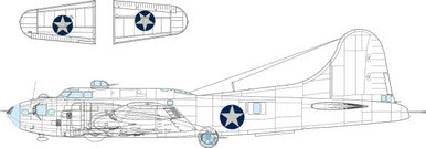 Eduard EX1053 1/48 B-17F US National Insignia Rounded Mask for EDUARD